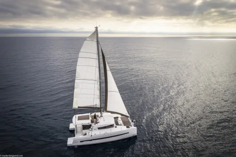 Bali 4.0 sailing, aerial view