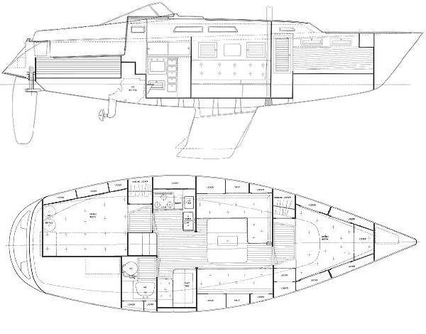 HALLBERG-RASSY 34 - Drawing