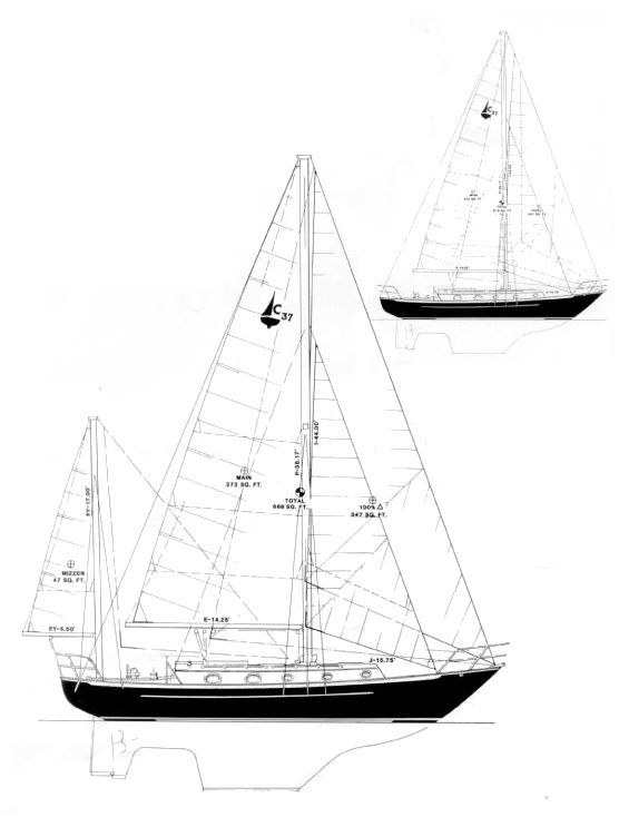 CREALOCK 37 (PACIFIC SEACRAFT) - Drawing