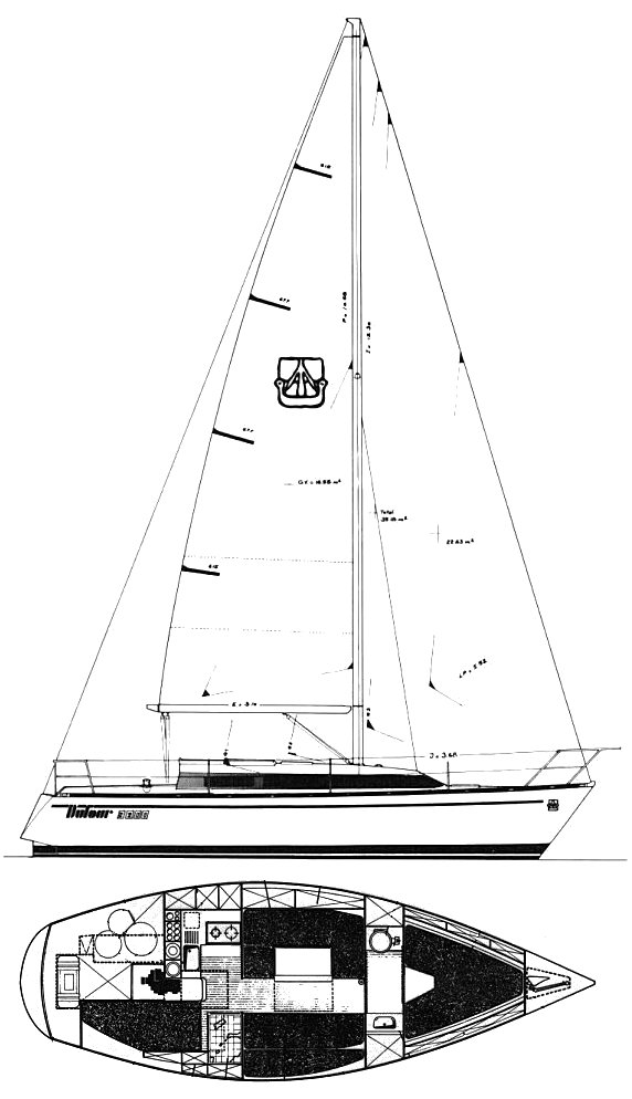 DUFOUR 3800 - Drawing