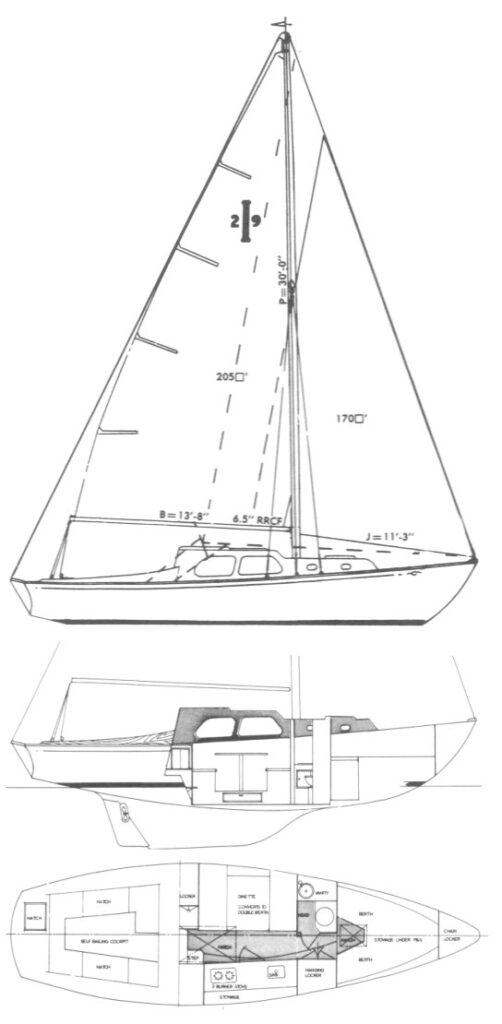 ISLANDER 29 - Drawing