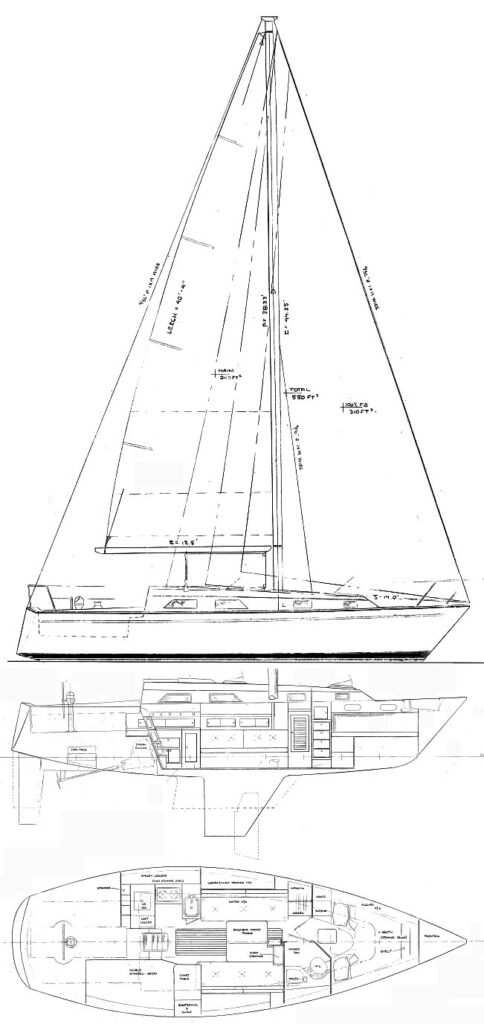PEARSON 34 - Drawing