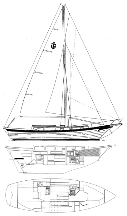 DOWNEASTER 38 - Drawing