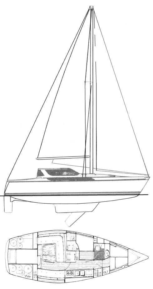 ESPACE 1000 (JEANNEAU) - Drawing