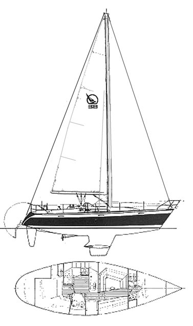 IRWIN 38 CITATION - Drawing