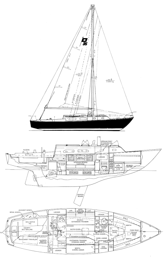 PEARSON 35 - Drawing