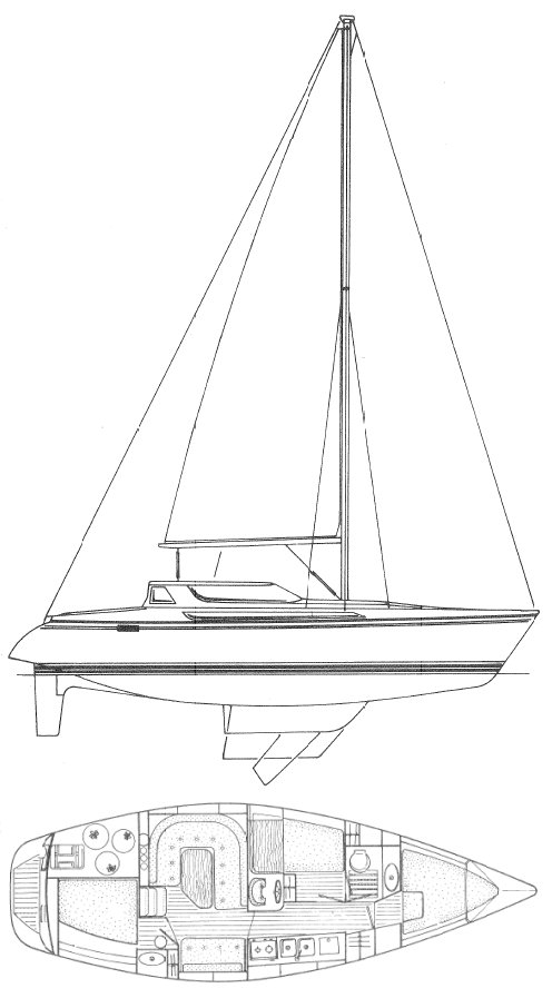 ESPACE 1100 (JEANNEAU) - Drawing