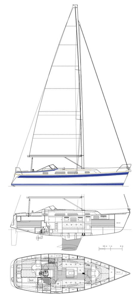 HALLBERG-RASSY 342 - Drawing