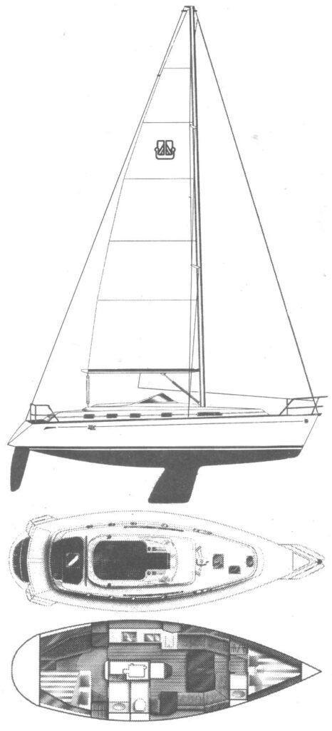 DUFOUR 39 CC - Drawing
