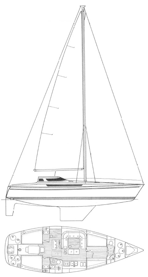 ESPACE 1300 (JEANNEAU) - Drawing