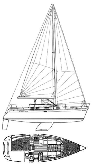 OCEANIS 300 (BENETEAU) - Drawing