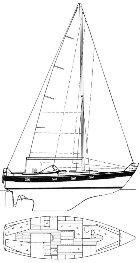 HALLBERG-RASSY 352 - Drawing