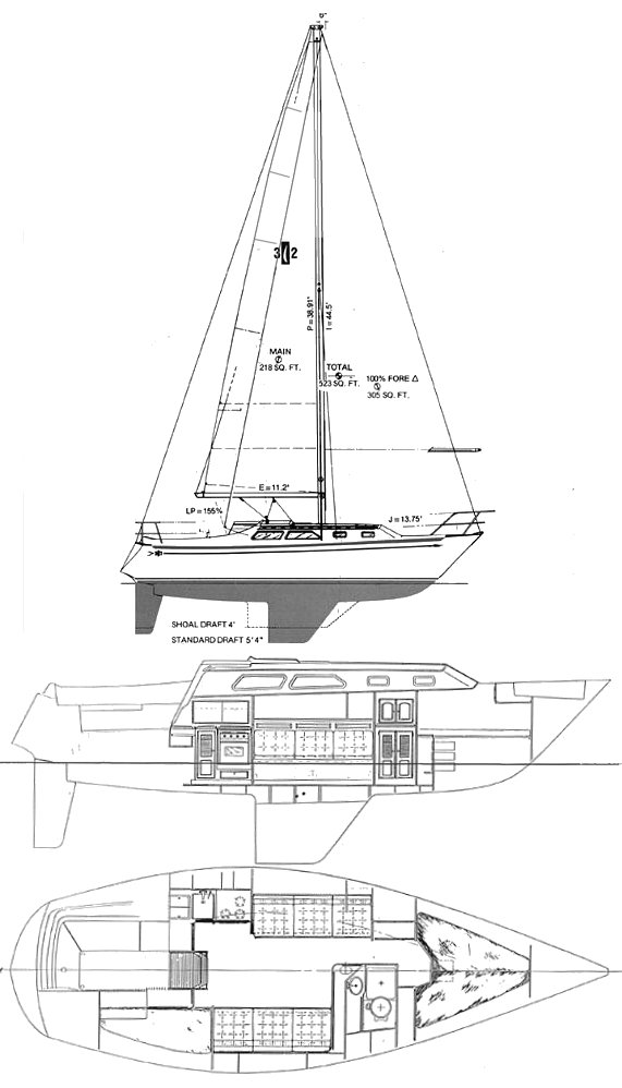 ISLANDER 32-2 - Drawing