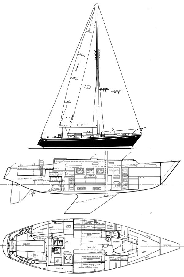 PEARSON 36 - Drawing