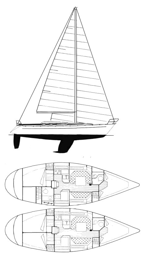 GRAND SOLEIL 38 (FINOT) - Drawing
