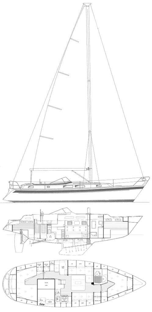 HALLBERG-RASSY 36 - Drawing