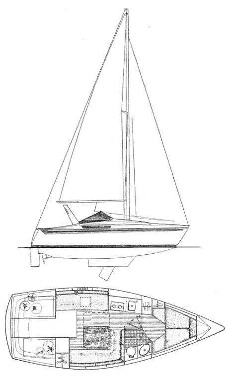 ESPACE 800 (JEANNEAU) - Drawing