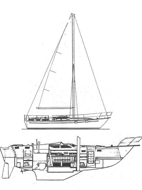 GULFSTAR 40 SAILMASTER - Drawing