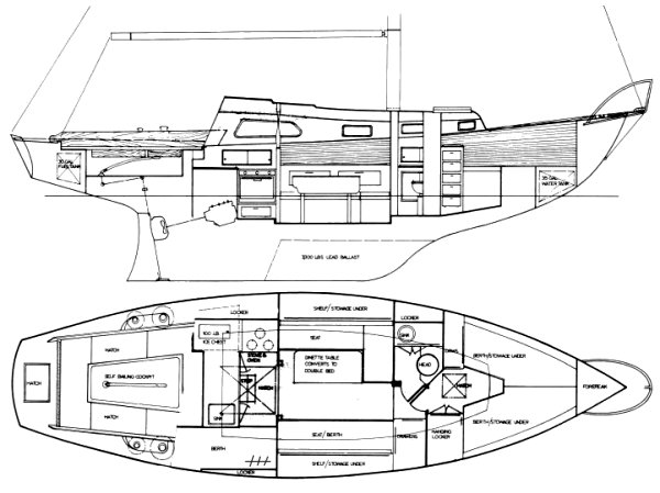 ISLANDER 34 - Drawing