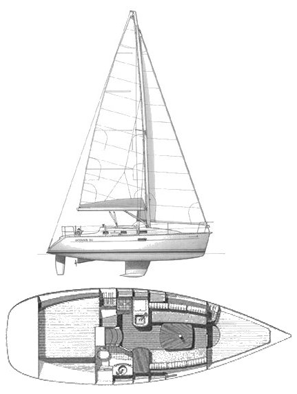 OCEANIS 311 (BENETEAU) - Drawing
