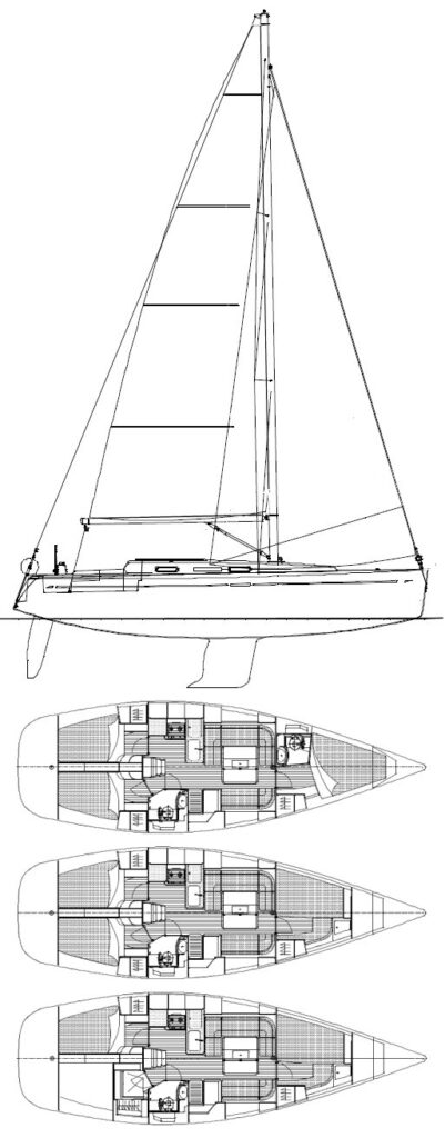 DUFOUR 40E - Drawing