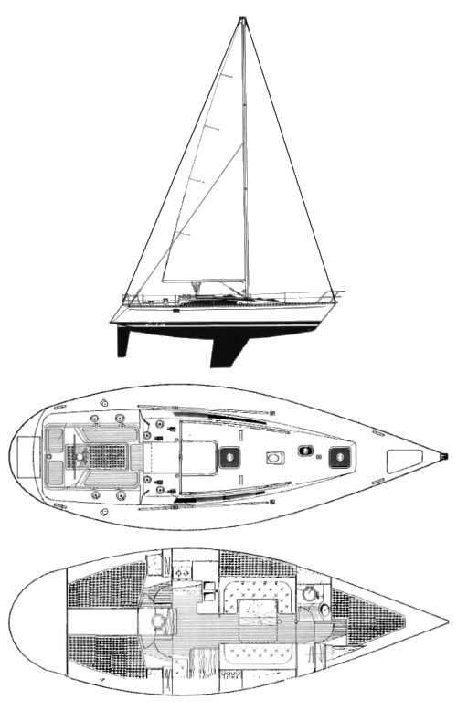 FIRST 38 (BENETEAU) - Drawing