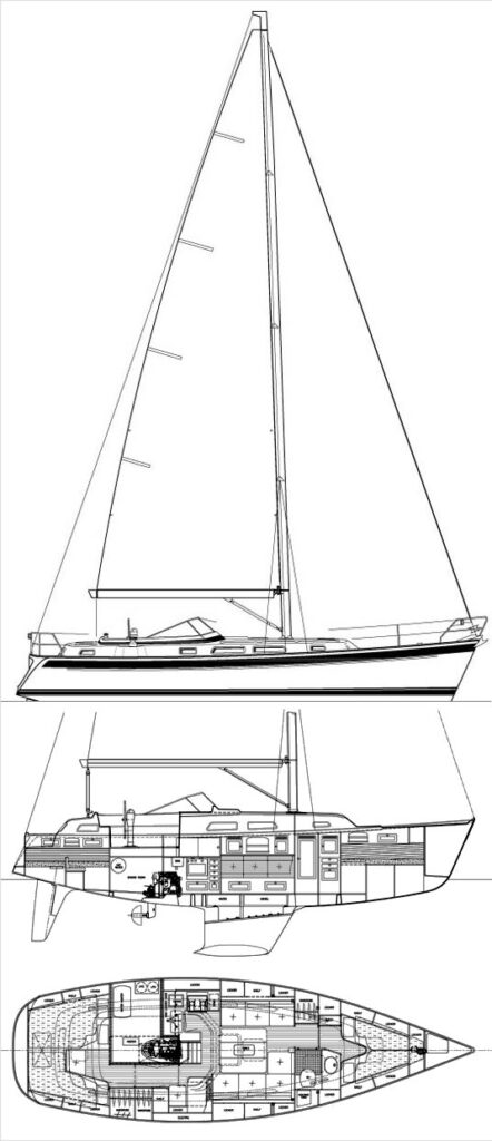 HALLBERG-RASSY 37 - Drawing