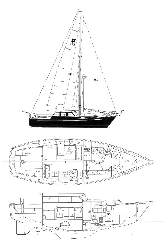 PEARSON 36 PILOT HOUSE - Drawing