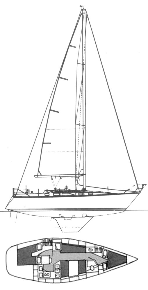 HUNTER 34 - Drawing