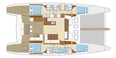 Sunreef 62 accommodation layout