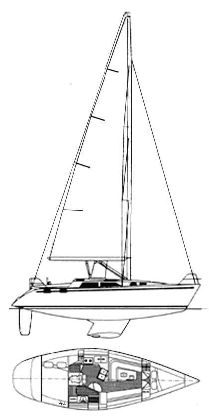 HUNTER 35 LEGEND - Drawing