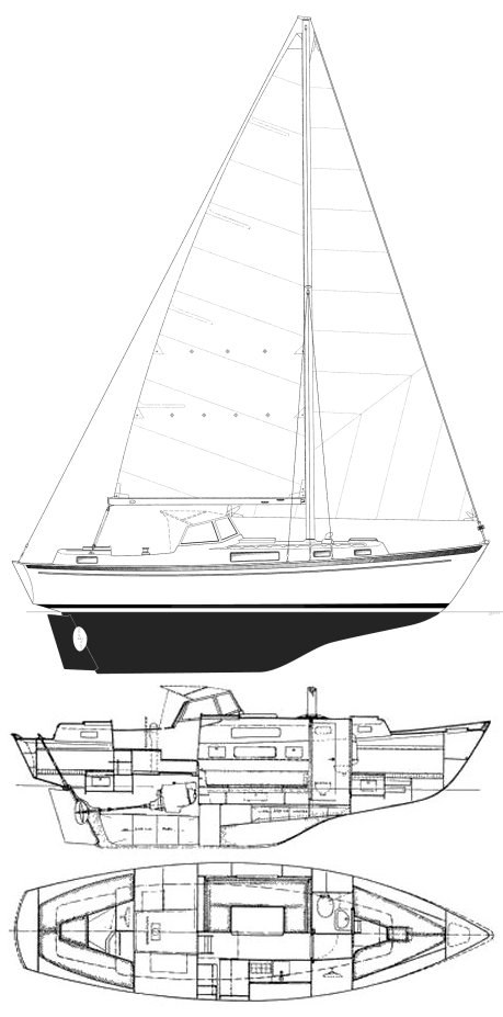RASMUS 35 (HALLBERG-RASSY) - Drawing