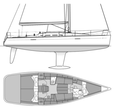 FIRST 40 (BENETEAU) - Drawing