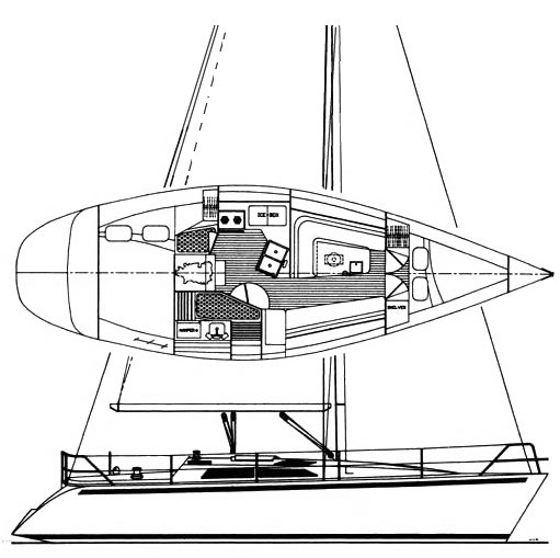 HUNTER 35.5 LEGEND - Drawing