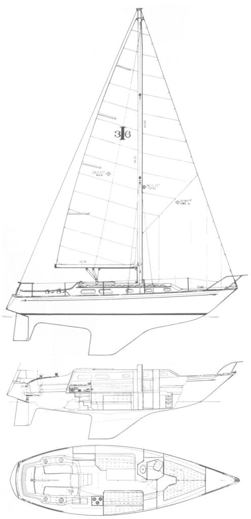 ISLANDER 36 - Drawing