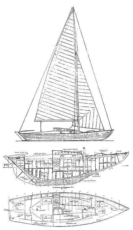 NORDIC FOLKBOAT - Drawing