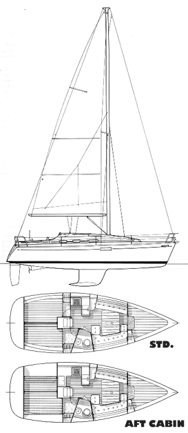 OCEANIS 321 (BENETEAU) - Drawing