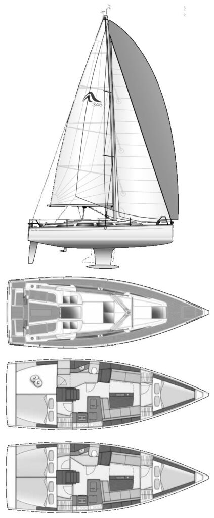 HANSE 345 - Drawing
