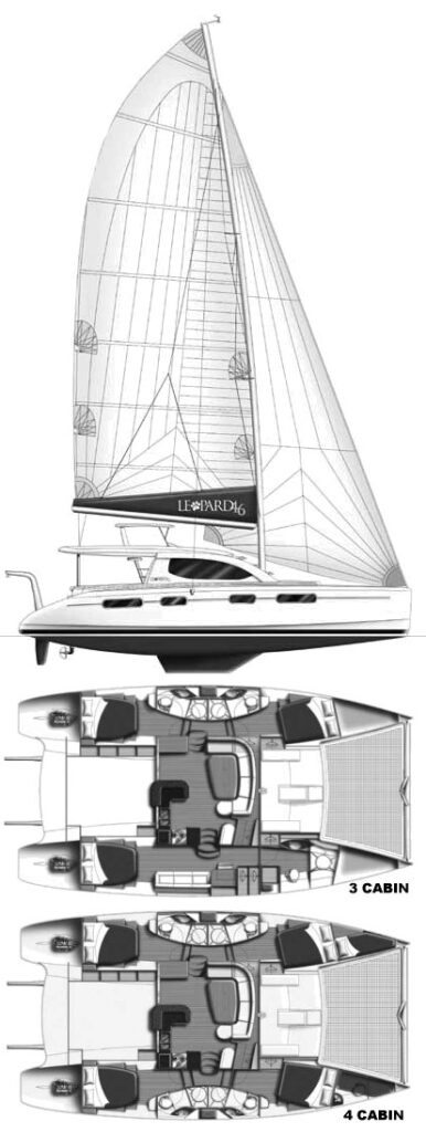 LEOPARD 46 (MOORINGS 4600) - Drawing