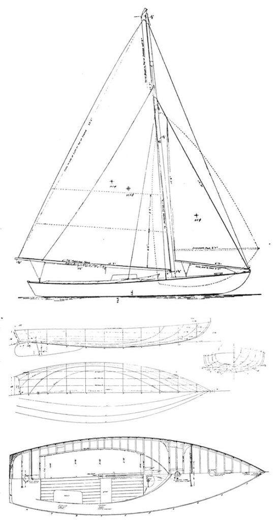 NANTUCKET ONE-DESIGN (INDIAN) - Drawing