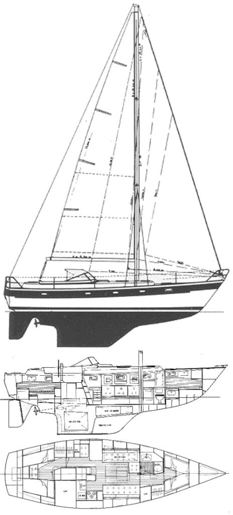 HALLBERG-RASSY 382 - Drawing