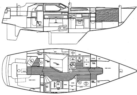 FREEDOM 39 PILOT HOUSE - Drawing