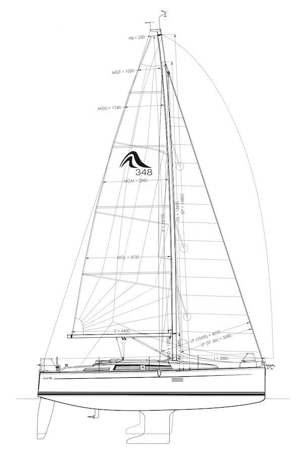 HANSE 348 - Drawing