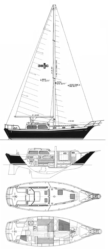 ISLANDER 38 C - Drawing