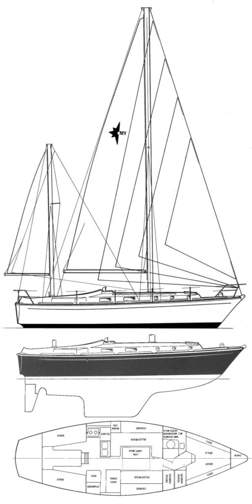 MEDWAY 36 (WESTERLY) - Drawing