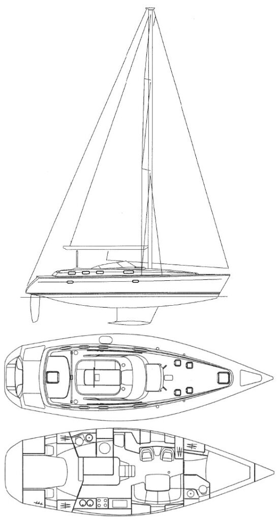 SUN ODYSSEY 42 CC (JEANNEAU) - Drawing