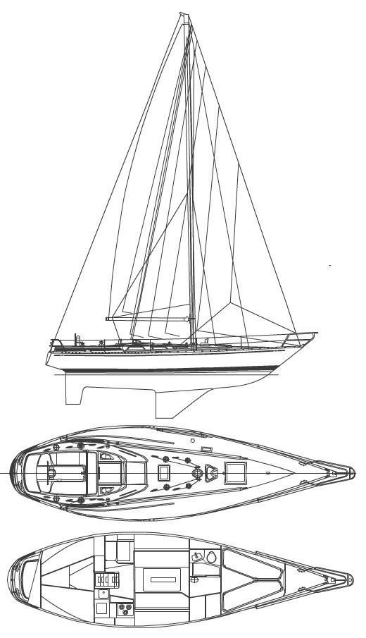 SWAN 38 S&S - Drawing