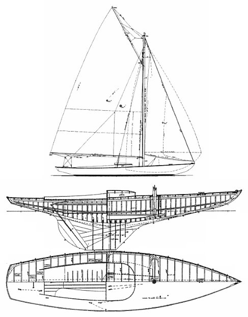 INDIAN HARBOR Y.C. ONE-DESIGN - Drawing