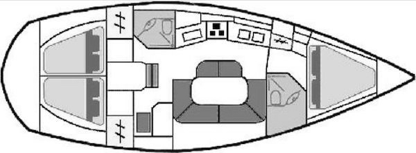 SUN ODYSSEY 42.1 (JEANNEAU) - Drawing