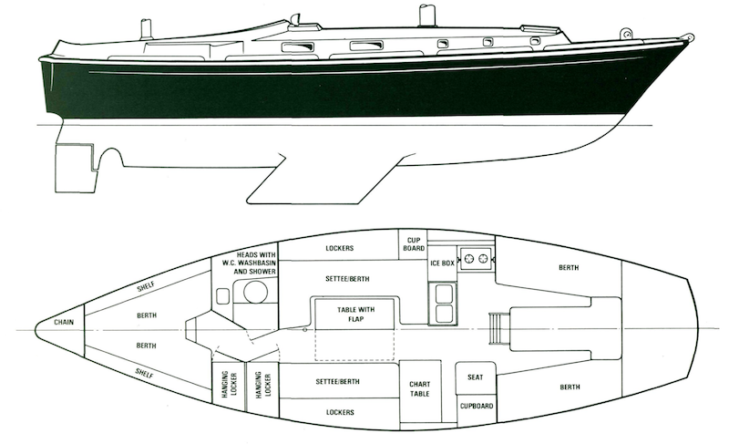 GALWAY 36 (WESTERLY) - Drawing